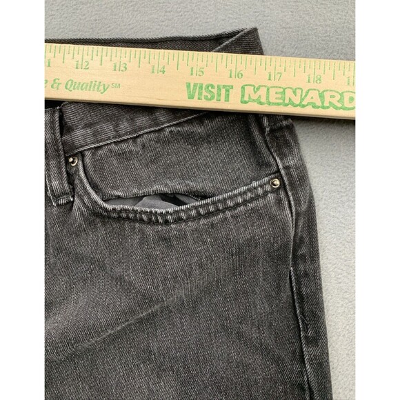 MNML Denim Jeans Men's Size 34 x 32 Black Factory Destroyed Ankle Zip Legs - Picture 5 of 15